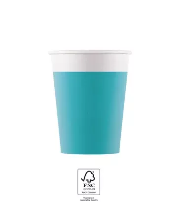 Papierový pohár 200ml TYRKYS