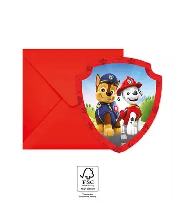 Pozvánka (6ks) PAW PATROL dvojka