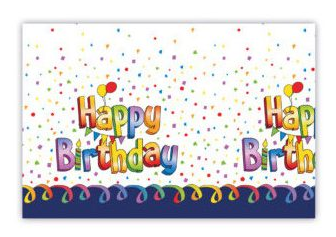 Obrus 120x180 HAPPY BIRTHDAY