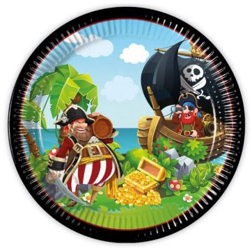 Papierový tanier 23cm ISLAND PIRATES