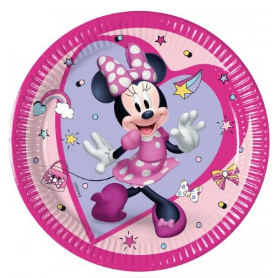 Papierový tanier 20cm MINNIE ružový