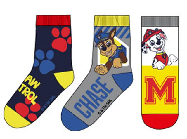Ponožky 3ks PAW PATROL stopy - 31/34