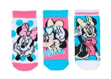 Ponožky 3ks MINNIE - 0/6m.