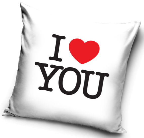 Obliečka na vankúšik 40x40 I LOVE YOU