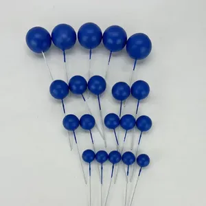 Tortový zápich GULIČKY tmavomodré (20ks)