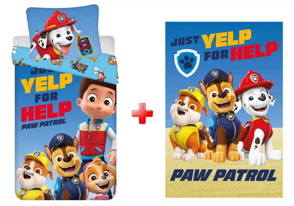 Obliečky 140x200 PAW PATROL help + deka