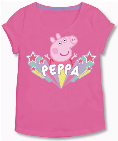 Tričko s krátkym rukávom PEPPA PIG hviezda - veľ.86/92
