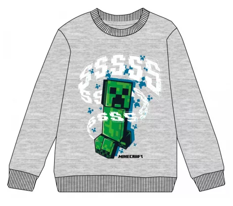 Mikina MINECRAFT šedá - 10r.