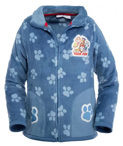Mikina PAW PATROL labky plyšová - veľ.110/116