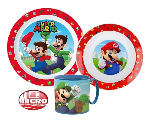 Jedálenský set - plast SUPER MARIO