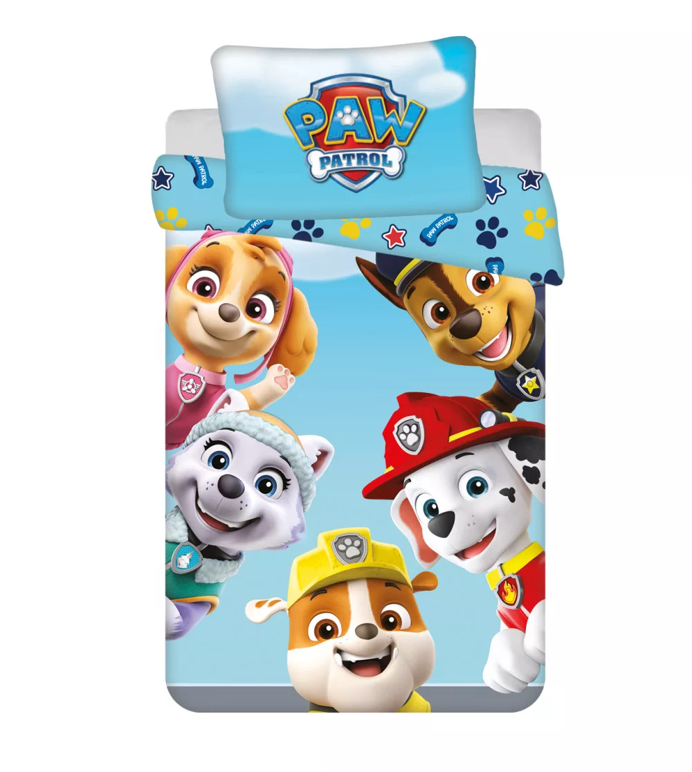 Obliečky do postieľky 100x135 PAW PATROL úsmev