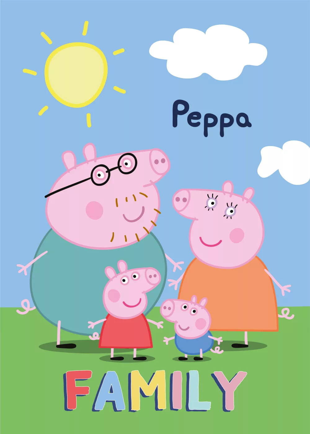 Deka 100x140 PEPPA PIG family