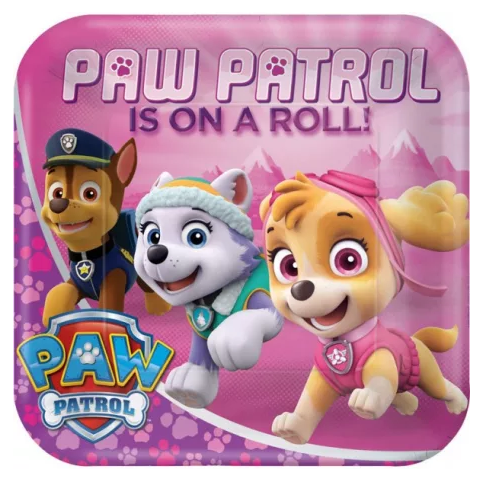 Papierový tanier 23cm PAW PATROL kocka