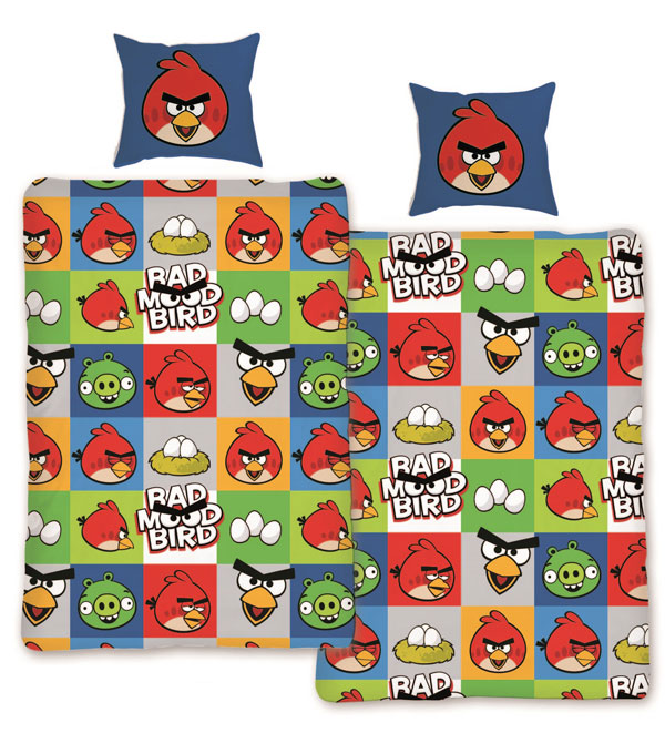 Obliečky 140x200 ANGRY BIRDS kocky
