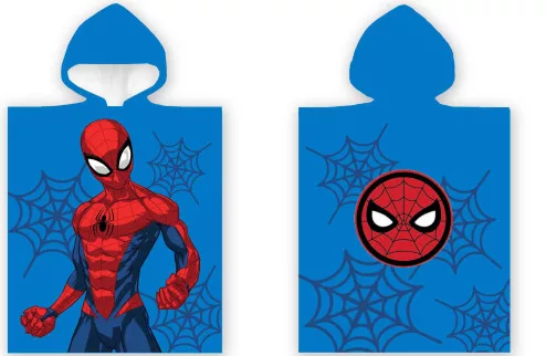 Pončo 50x100 SPIDERMAN bledomodré
