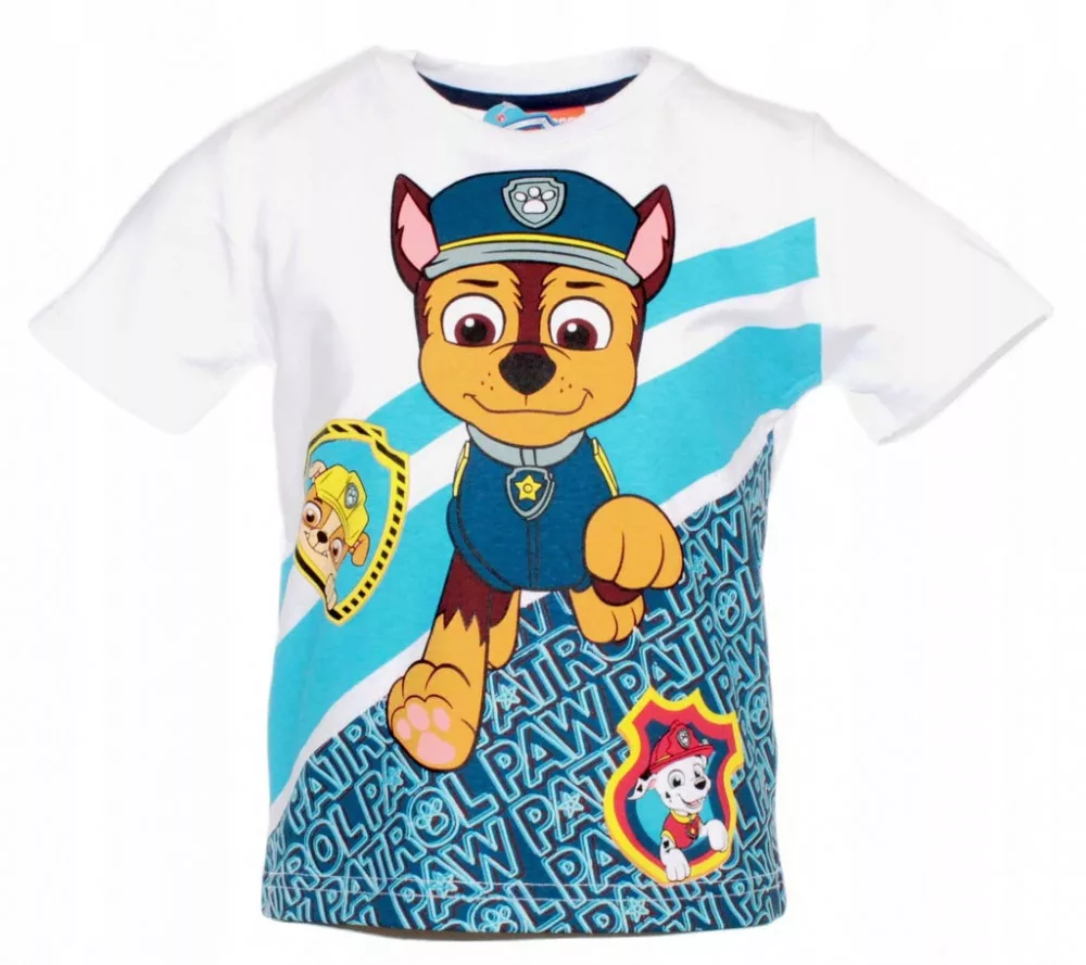 Tričko s krátkym rukávom PAW PATROL Chase - veľ.110