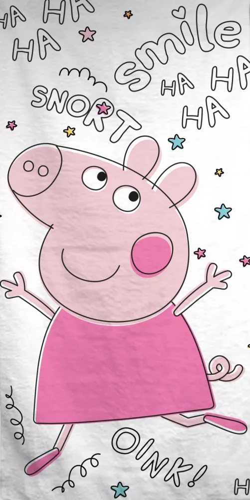 Osuška 70x140 PEPPA PIG na bielom