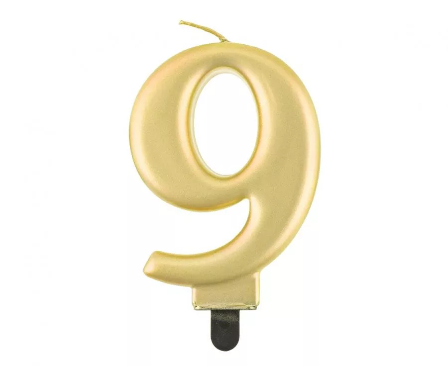 Sviečka č.9 zlatý kov