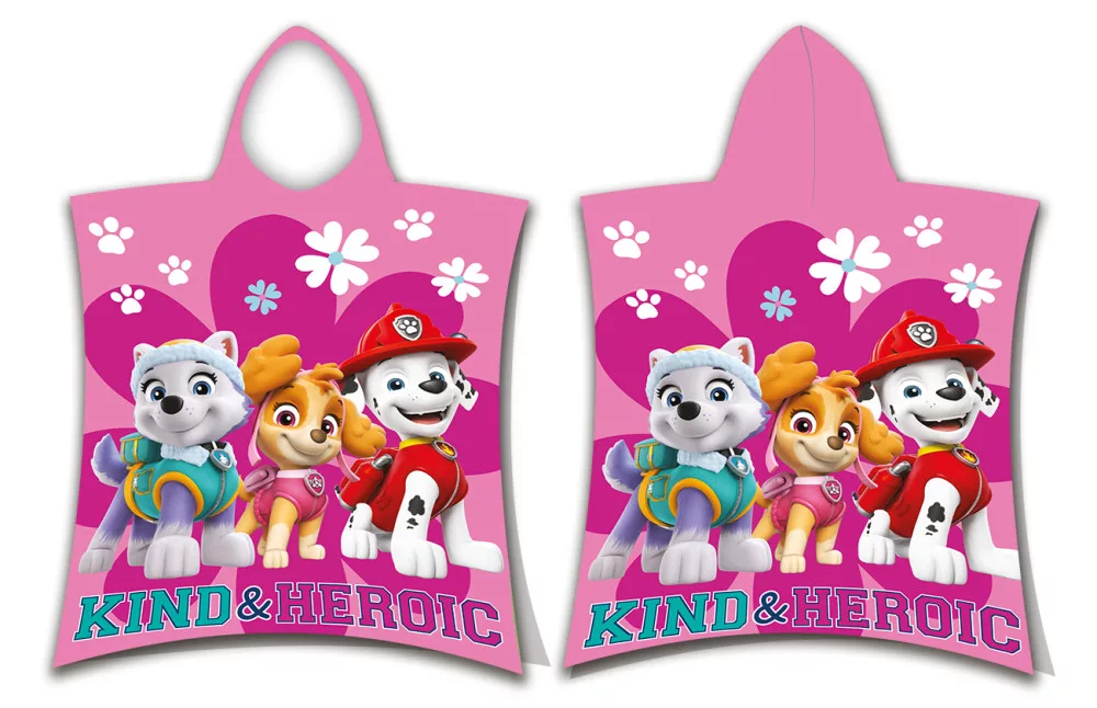 Pončo 50x115 PAW PATROL ružové