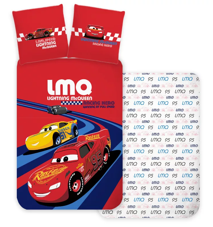 Obliečky do postieľky 100x135 CARS preteky