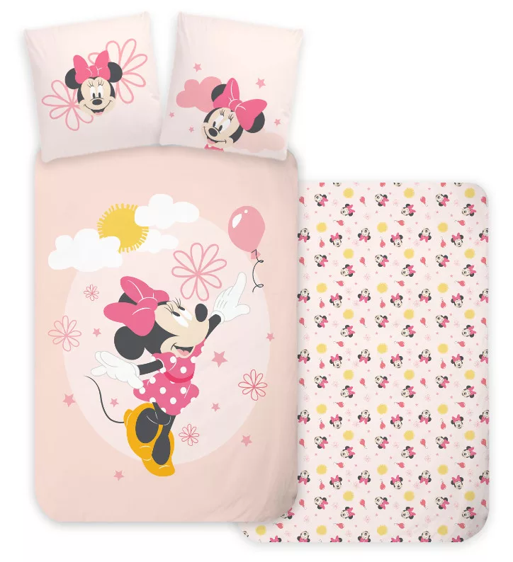 Obliečky do postieľky 100x135 MINNIE balón