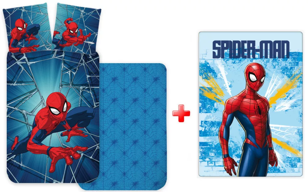 Obliečky 100x135 SPIDERMAN povrazy + deka
