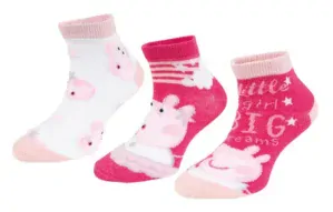 Ponožky 3ks PEPPA PIG ružové - 31/34