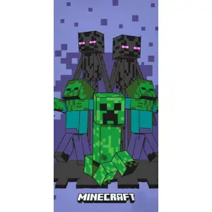 Osuška 70x140 MINECRAFT fialová