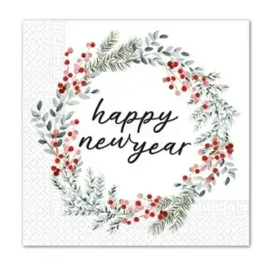 Servítky (20ks) NEW YEAR venček