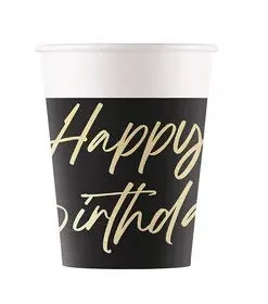 Papierový pohár 200ml HAPPY BIRTHDAY elegant