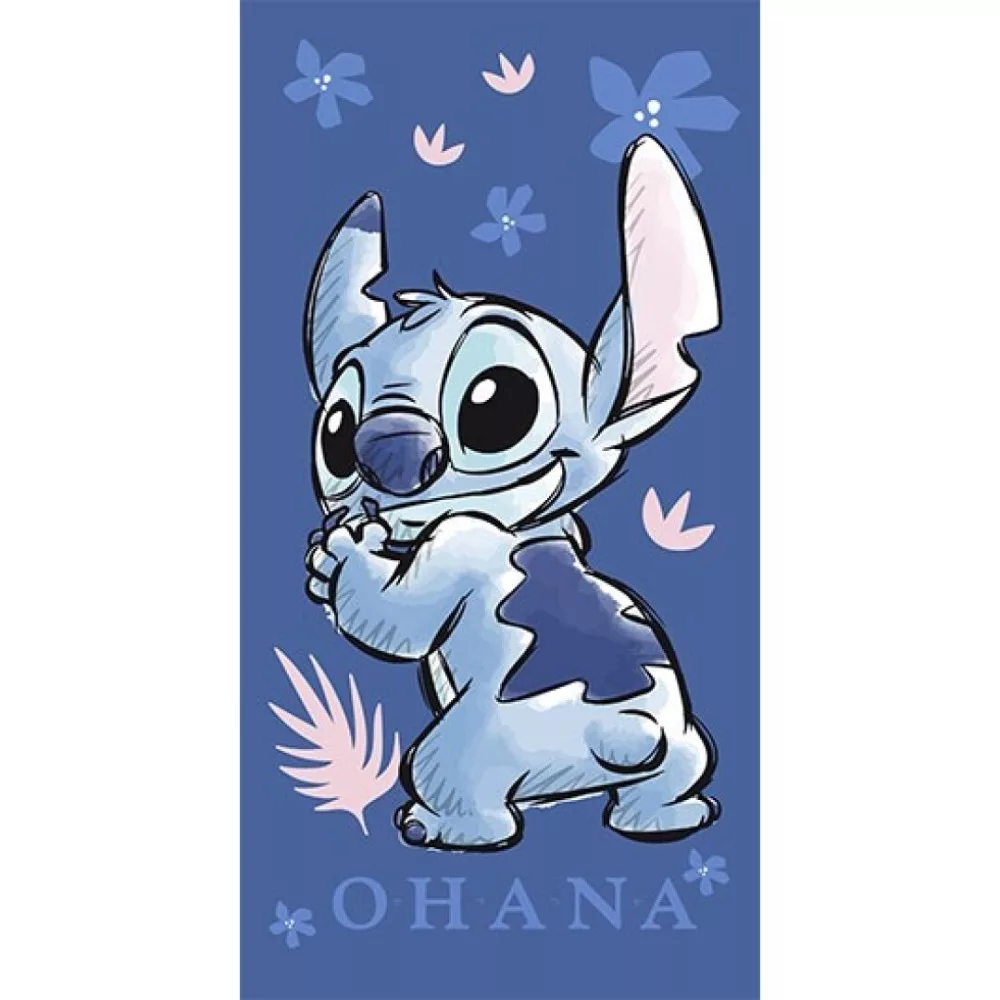 Osuška 70x140 LILO A STITCH modrá (rýchloschnúca)
