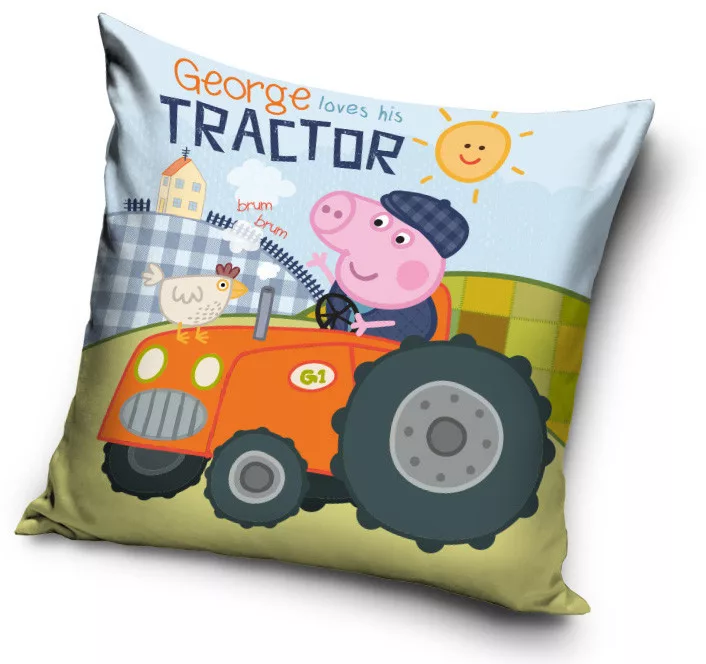 Obliečka na vankúšik 40x40 PEPPA PIG traktor