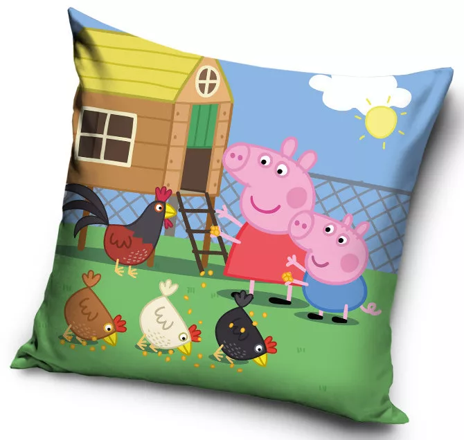 Obliečka na vankúšik 40x40 PEPPA PIG na dvore