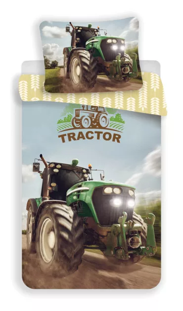 Obliečky 140x200 TRAKTOR green