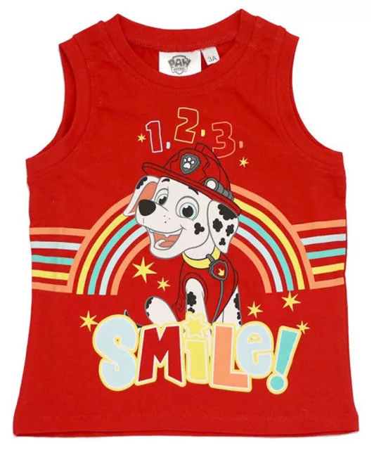 Chlapčenské tielko PAW PATROL smile červené - 4r.