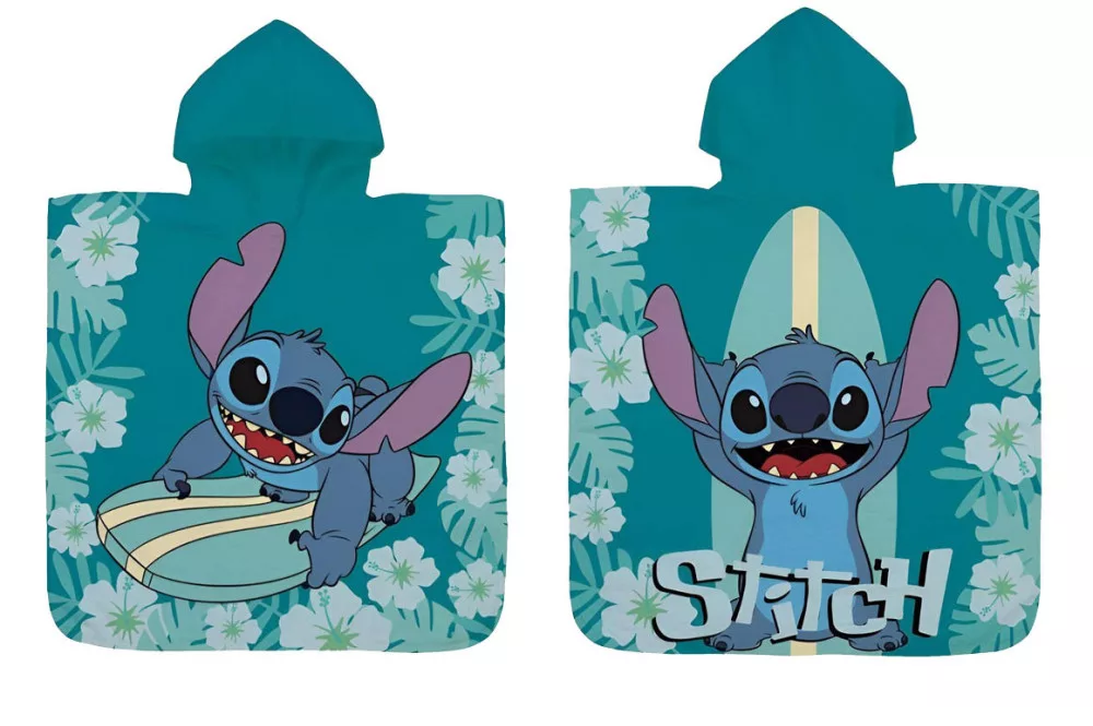 Pončo 55x110 LILO A STITCH surf