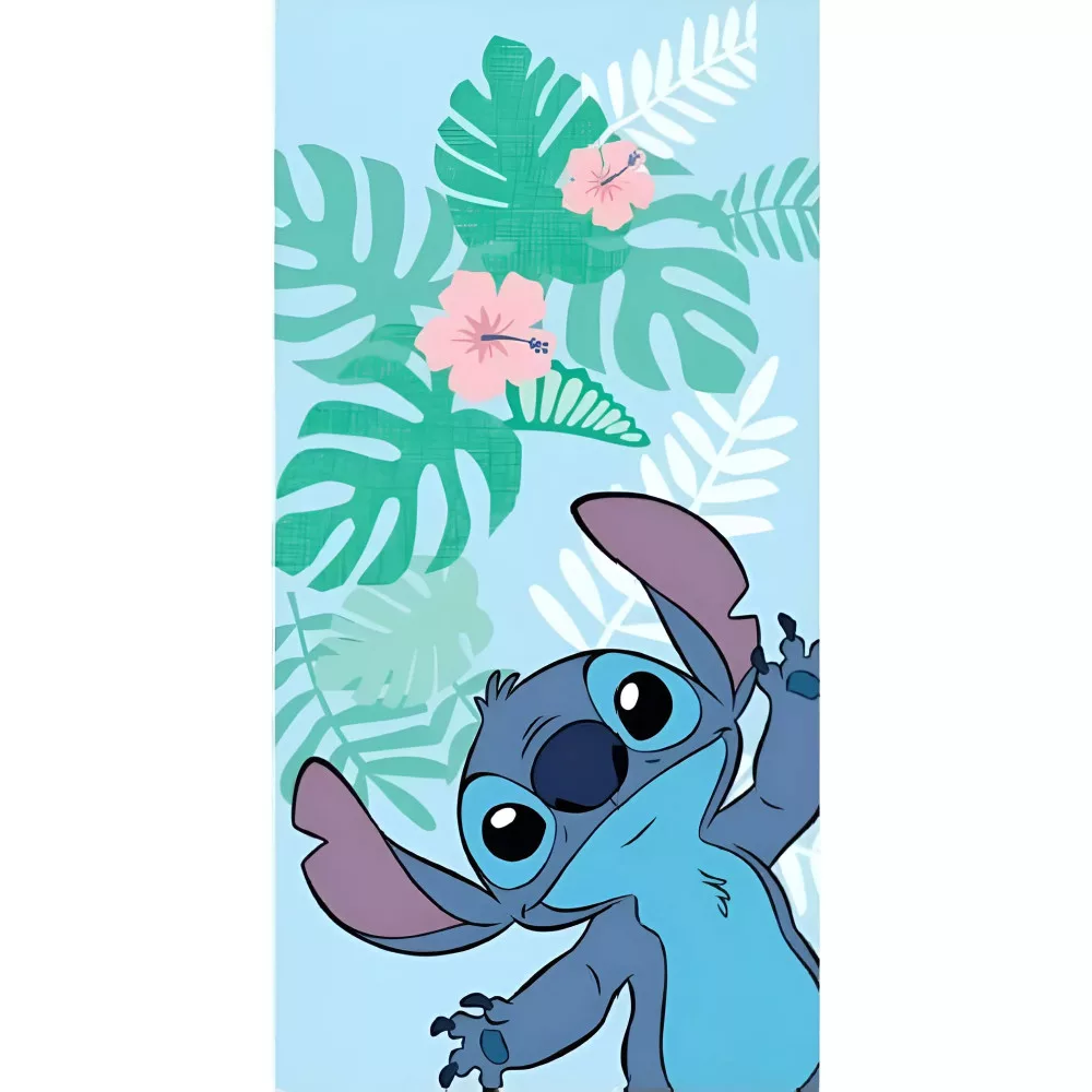 Osuška 70x140 LILO A STICH kvietky (rýchloschnúca)