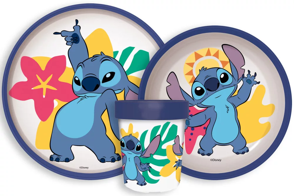Jedálenský protišmykový set - plast LILO A STITCH