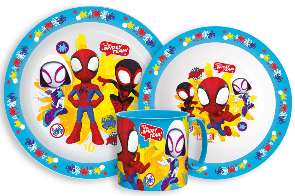Jedálenský set - plast SPIDERMAN friends