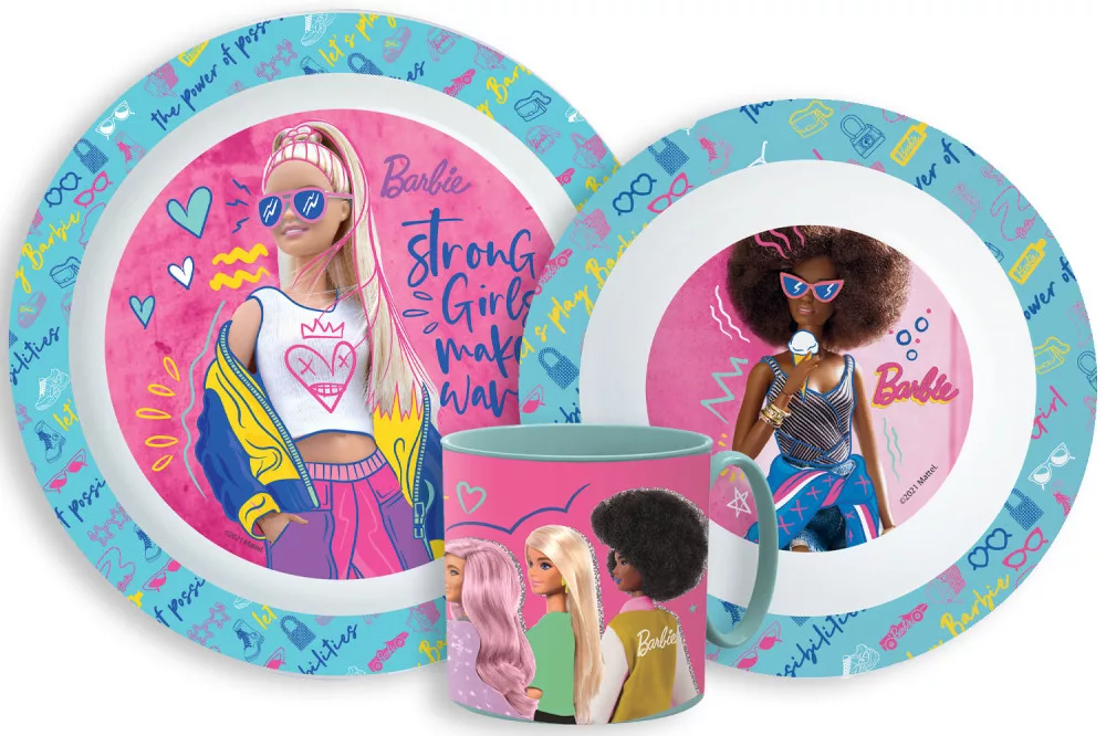 Jedálenský set - plast BARBIE