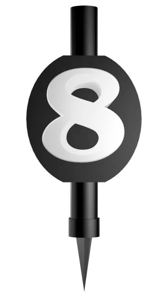 Tortový zápich OHŇOSTROJ čierny č.8