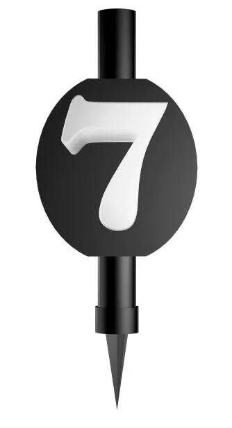 Tortový zápich OHŇOSTROJ čierny č.7