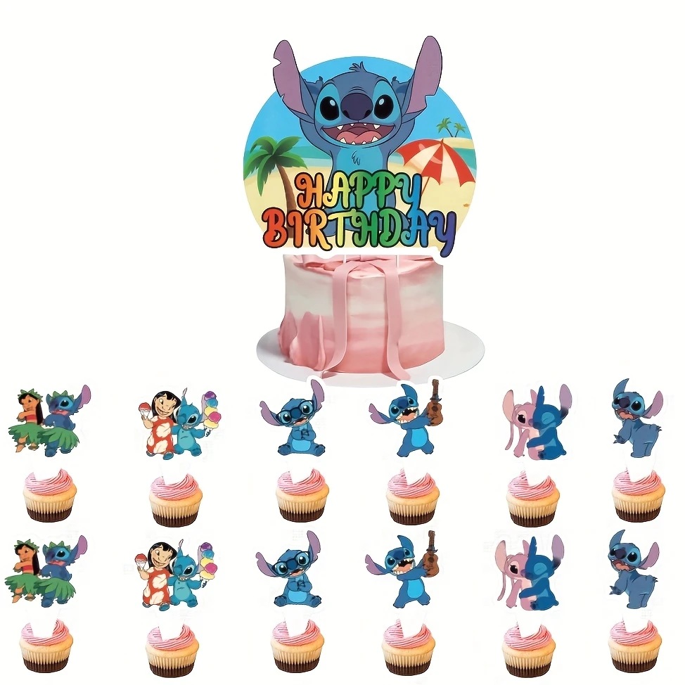 Tortový zápich LILO A STITCH leto (13ks)
