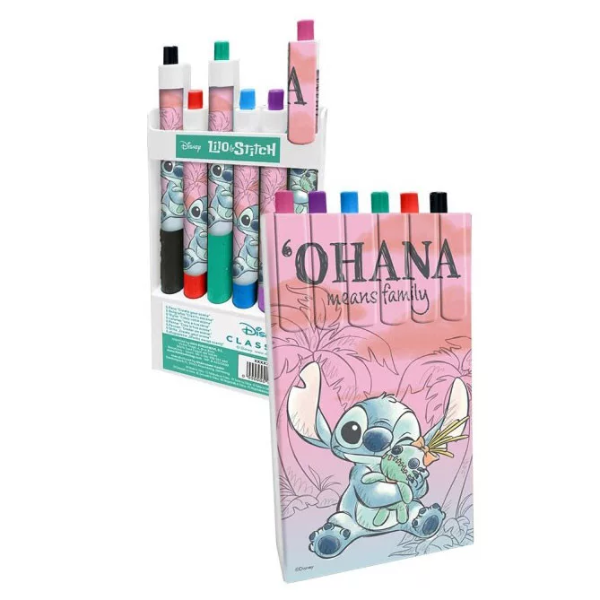 Farebné perá 6ks LILO A STITCH