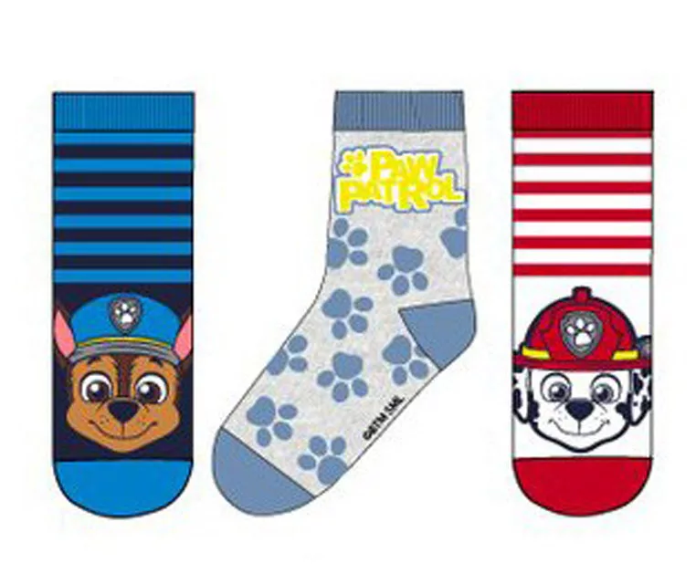 Ponožky 3ks PAW PATROL pásik - 31/34