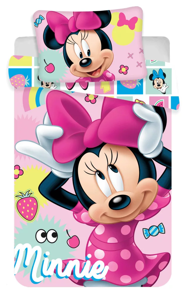 Obliečky do postieľky 100x135 MINNIE úsmev