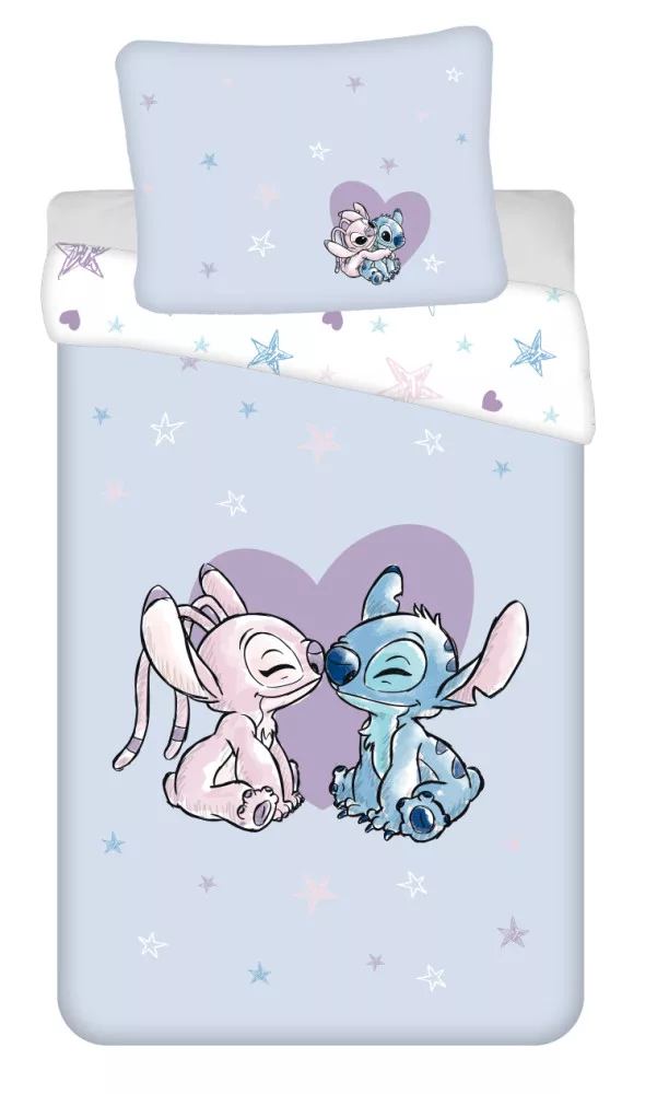 Obliečky 140x200 LILO A STITCH srdce