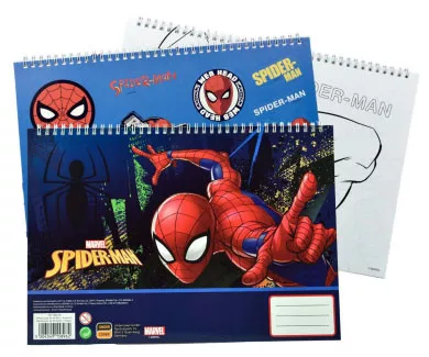 Špirálový skicár + nálepky SPIDERMAN
