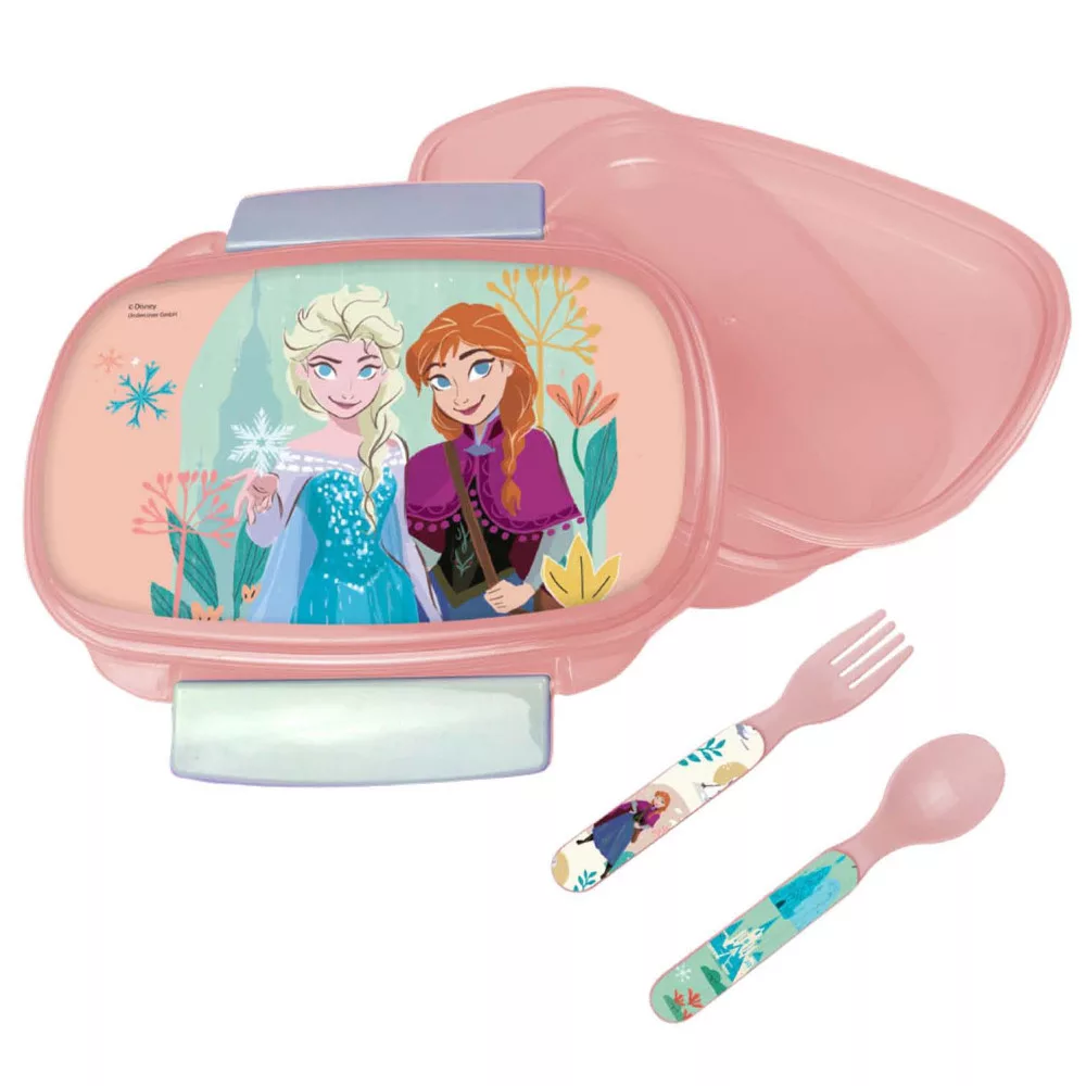 Desiatový box s príborom FROZEN