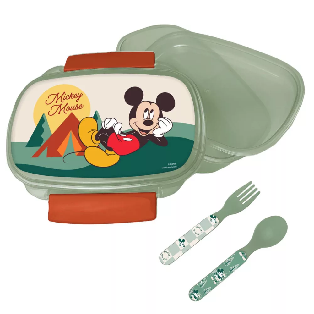 Desiatový box s príborom MICKEY